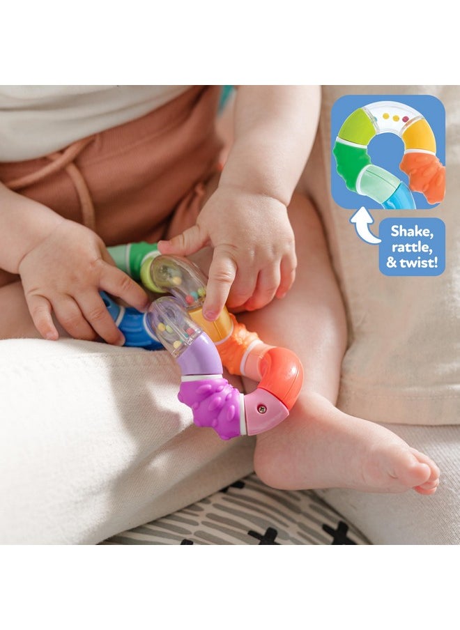 Twista Teether Toy For Babies - Multicolor Rattle Teething - Toy For Baby Teething Relief - 6+ Months