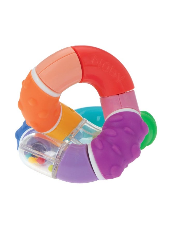 Twista Teether Toy For Babies - Multicolor Rattle Teething - Toy For Baby Teething Relief - 6+ Months