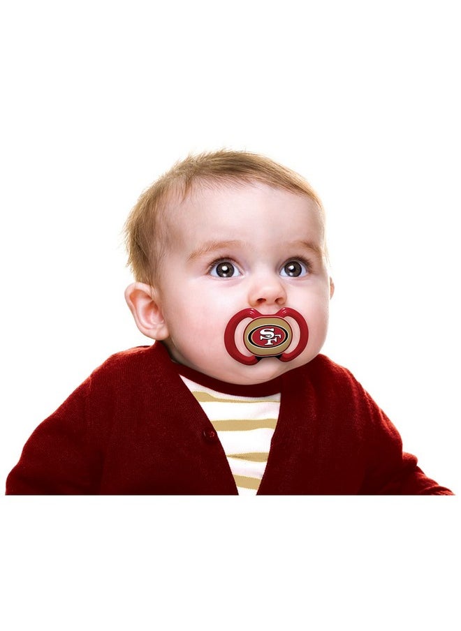 Babyfanatic Pacifier 2-Pack - Nfl San Francisco 49Ers - Officially Licensed League Gear