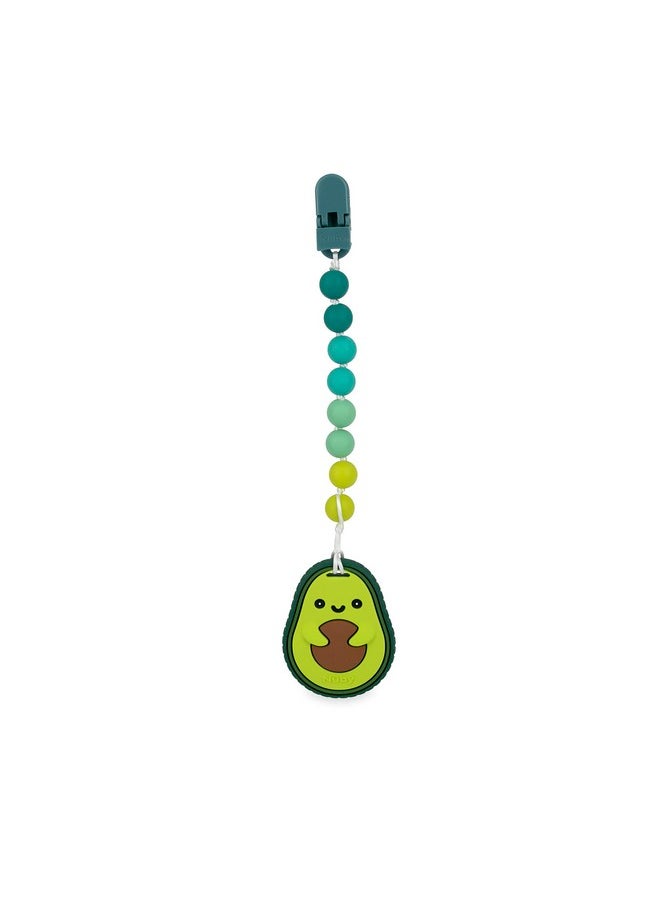 All Silicone Teether With Bonus Silicone Pacifinder With Clip - 3+ Months, 1Pk, Assorted Neutral Designs