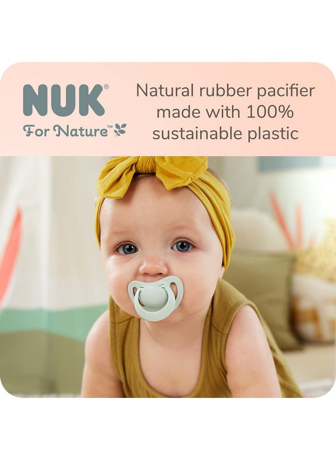 For Nature™ Natural Rubber Pacifier, 4-Pack, Neutral, 6-18M