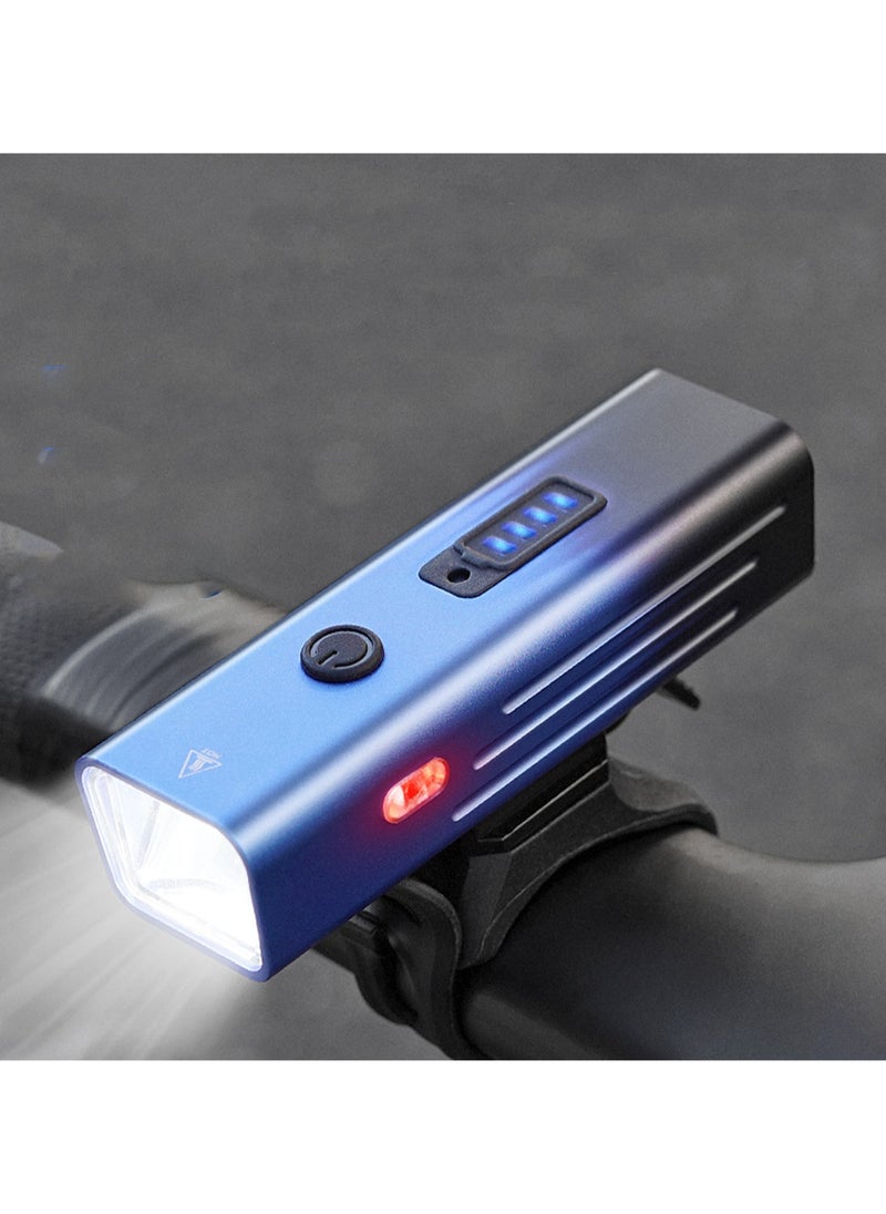 Black And Blue Gradient Bicycle Light Mountain Bike Road Bike Headlight Intelligent Light Sensing Night Riding Light Rainproof Night Strong Light Flashlight Equipment