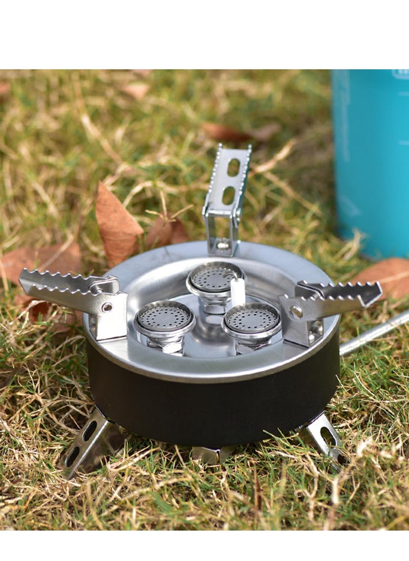 8800W Camping Gas Stove Folding 3 Burners Piezo Ignition Backpacking Stove Outdoor Cooking Stove