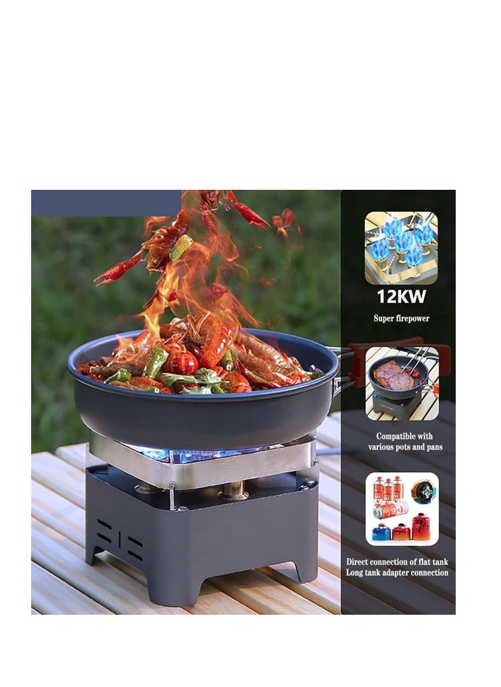 Camping Family Camping Stove 5 Burners 120000W CM-38490 - Gray