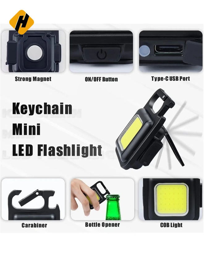 Rechargeable 800 Lumens Mini Flashlight - Pack of 2