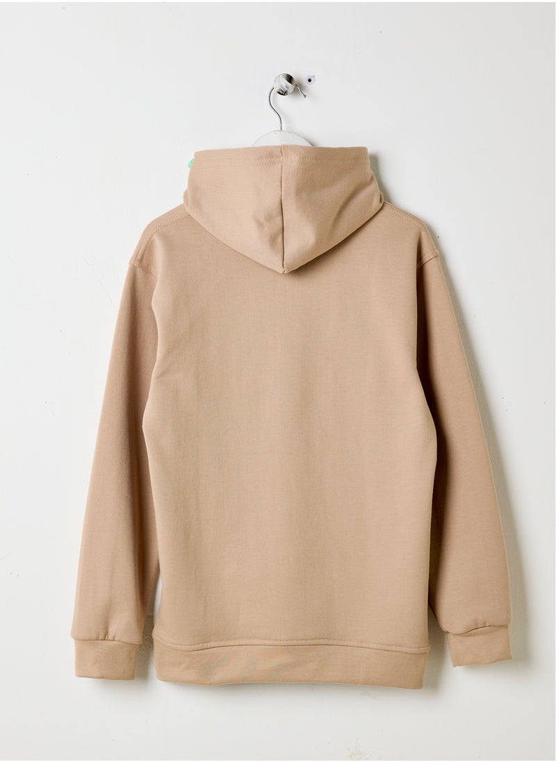 Eid Al Etihad Kids Hoodie- Beige