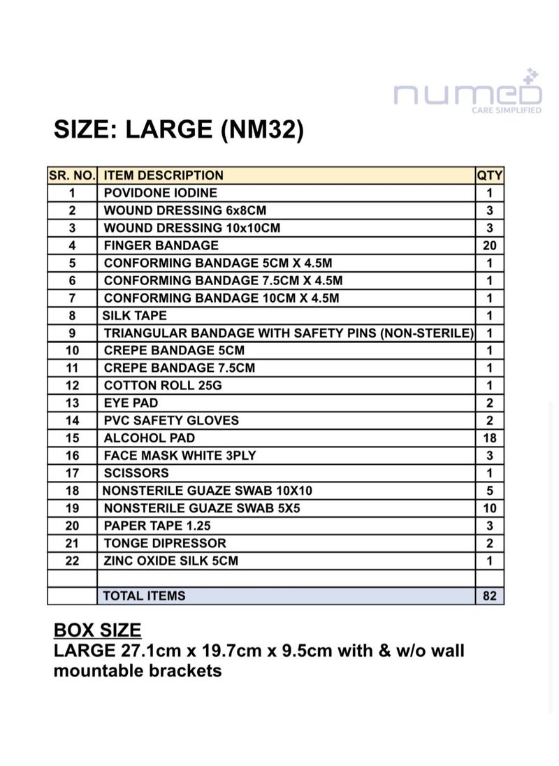 FIRST AID BOX LARGE with MEDICINE