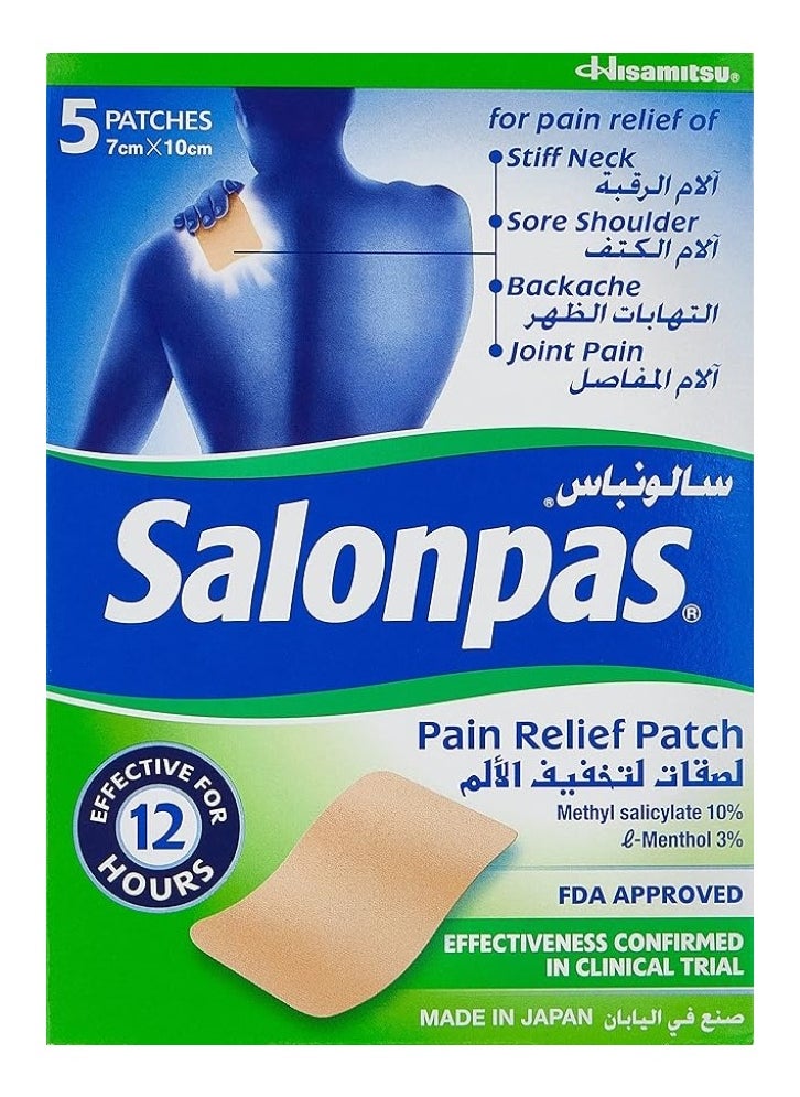 Salonpas Pain Relif Ultra Thin Patch 5 Pieces