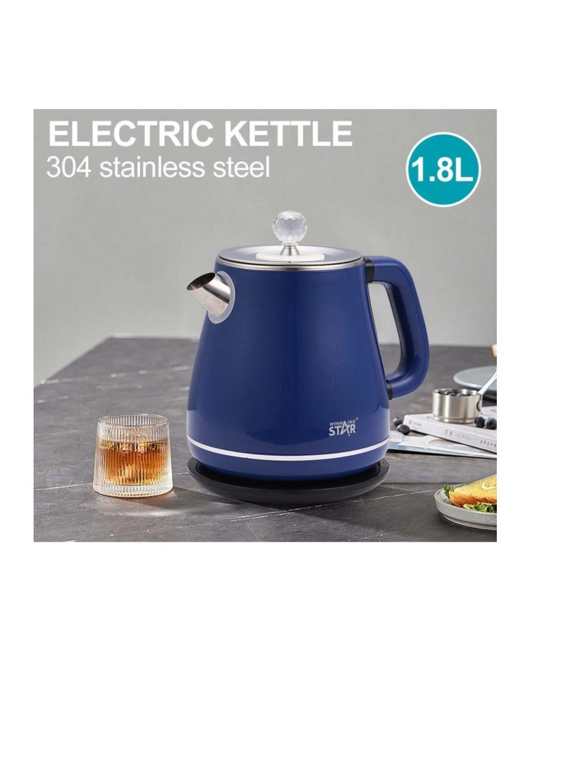 Elite Gourmet EKT-1203W 1350W Double Wall Insulated Cool Touch Electric Water Tea Kettle, BPA Free Stainless Steel Interior and Auto Shut-Off