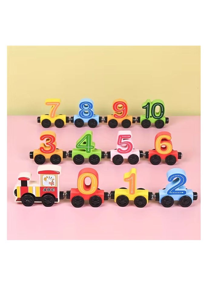 Magnetic Digital Train Puzzle – Early Education Magnetic Assembly Toy for Boys & Girls, Learning Toy with Numbers, Colors, and Shapes, Perfect Birthday Gift for Toddlers