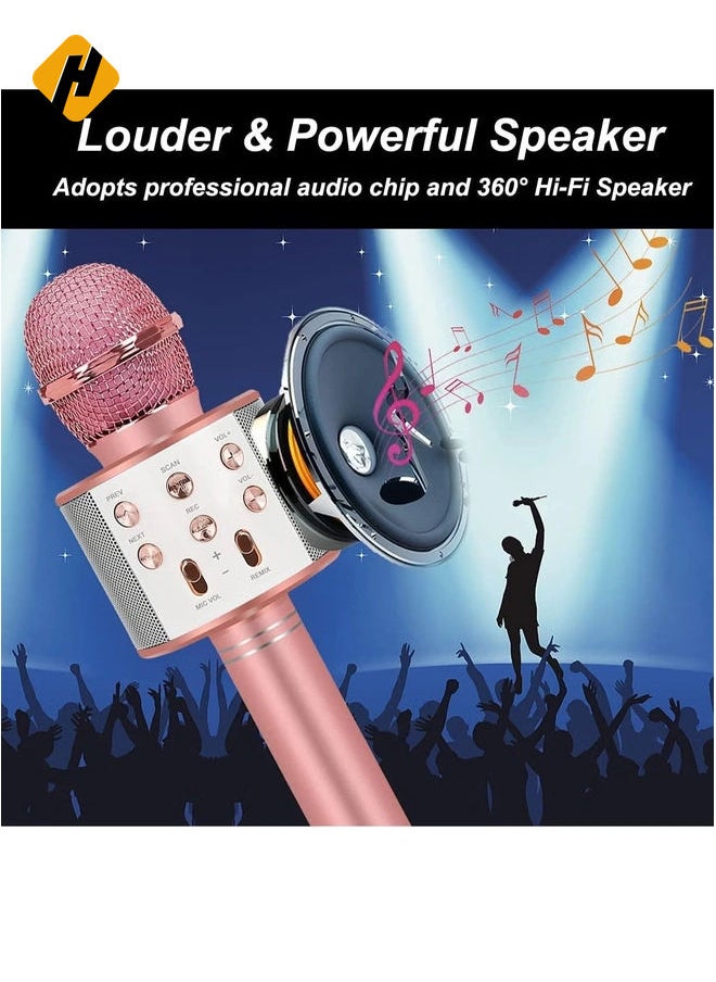 Bluetooth Karaoke Microphone Wireless Portable Singing Microphone for Kids Adults Karaoke Machine for Kids Toys Birthday Gifts Ideas for 3 4 5 6 7 8 9 10 11 12 Year Old