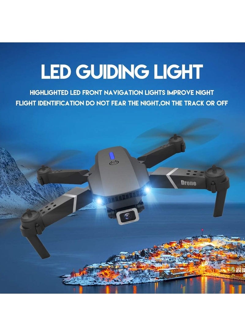 LS-E525 WiFi FPV 4K Camera Drone Headless Mode Dual Camera Drone 3 Batterires Black Suitable for Beginners and Kids