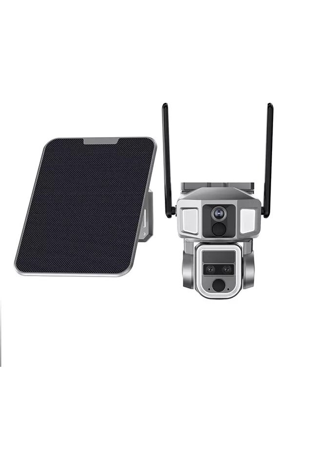 Y7A Solar Triple-Lens Linkage Camera 10X Zoom Wi-Fi & 4G