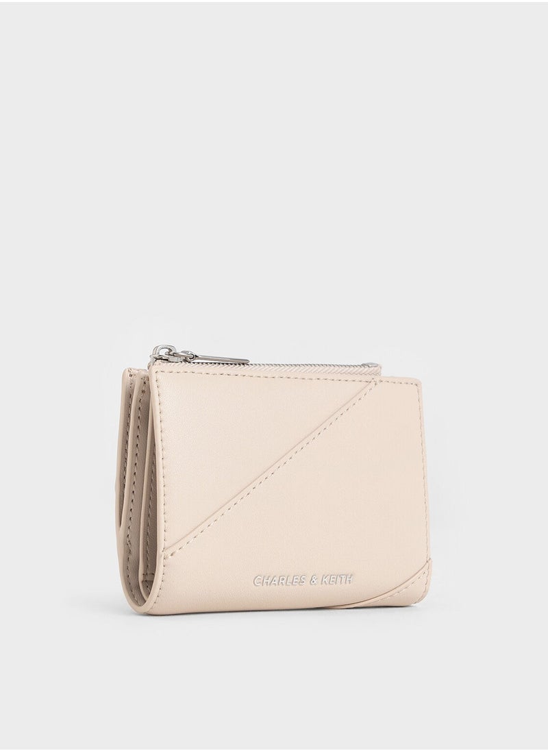 CHARLES & KEITH Trin Stitch-Trim Wallet - Oat