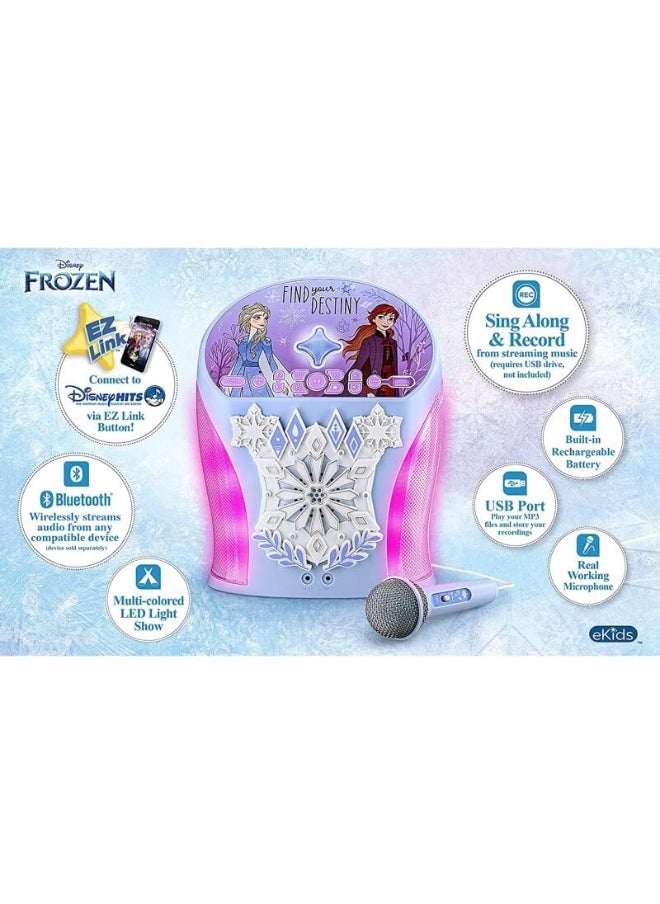 Disney Frozen Bluetooth Karaoke Machine With Microphone