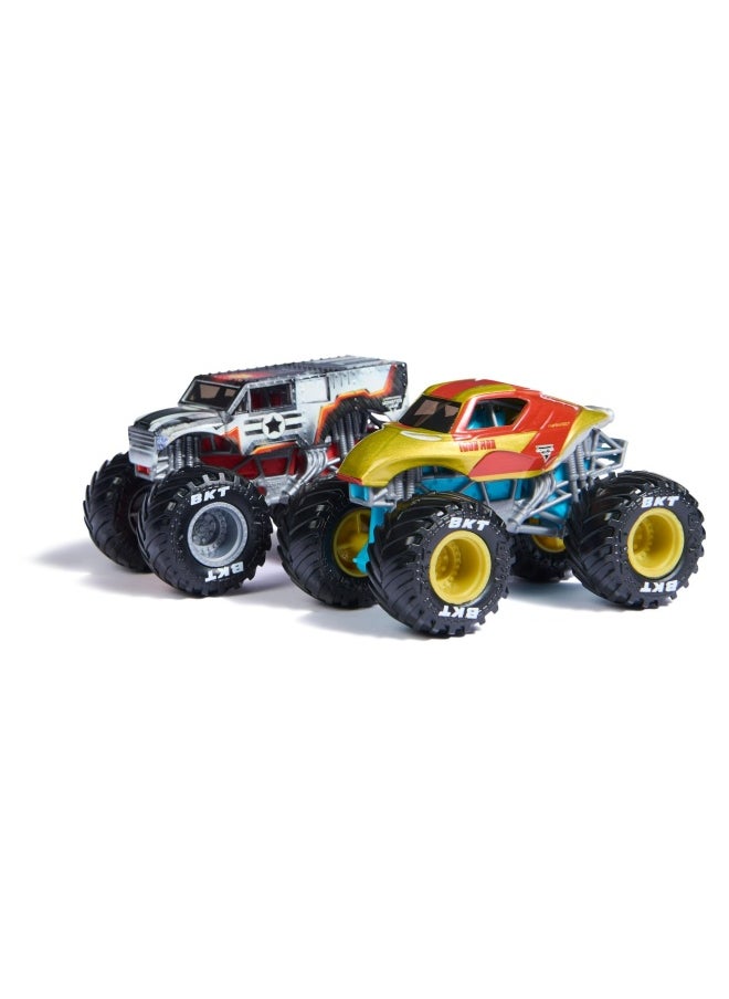 Monster Jam Marvel Iron Man Vs. War Machine Die-Cast Monster Trucks