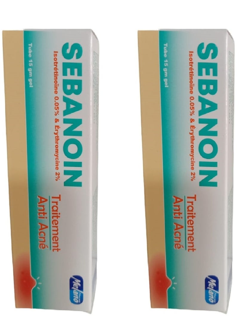 Two Pieces of Sebanoin Traitment Anti Acne Gel 2*15 gm