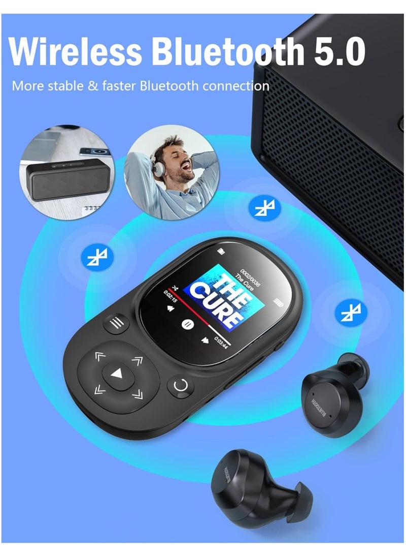 64GB MP3 Music Player with Bluetooth 5.2, HiFi Music MP3 Player with 1.5