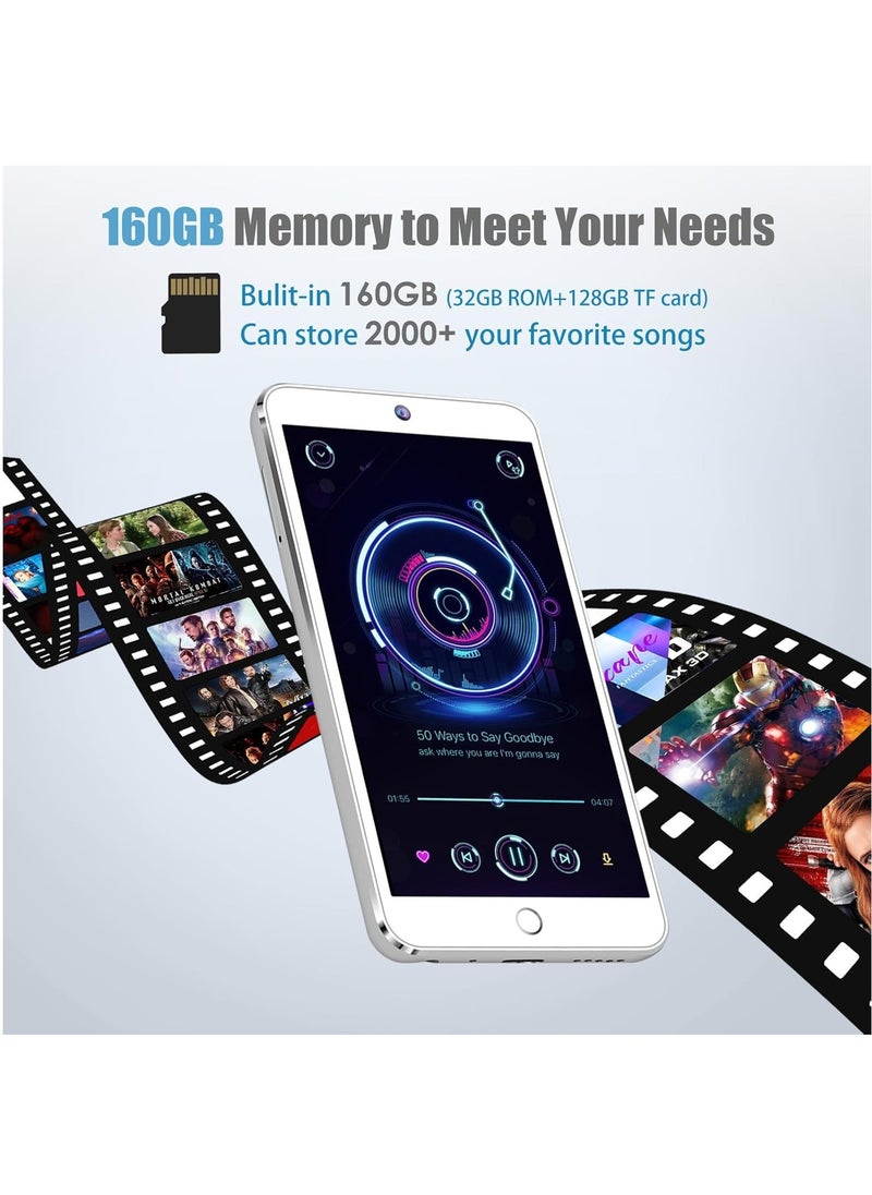 160GB Bluetooth MP3 Player, Digital Android WiFi Mp4 Player with Camera, 4.3