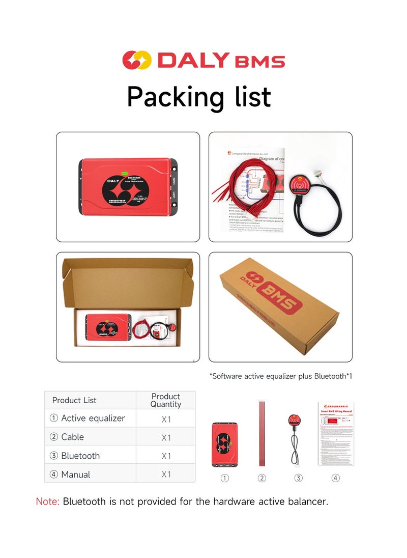 Daly Smart Lifepo4 3S 1A Active Balancer – Bluetooth Enabled Battery Equalizer for 18650 Lithium Batteries