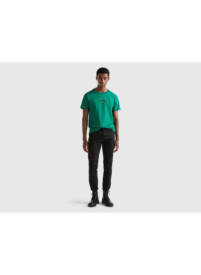 T-Shirt In Organic Cotton With Logo Print