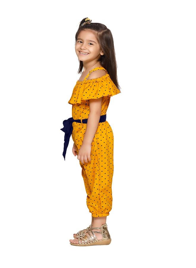 Mustard Yellow Polka Jumpsuit