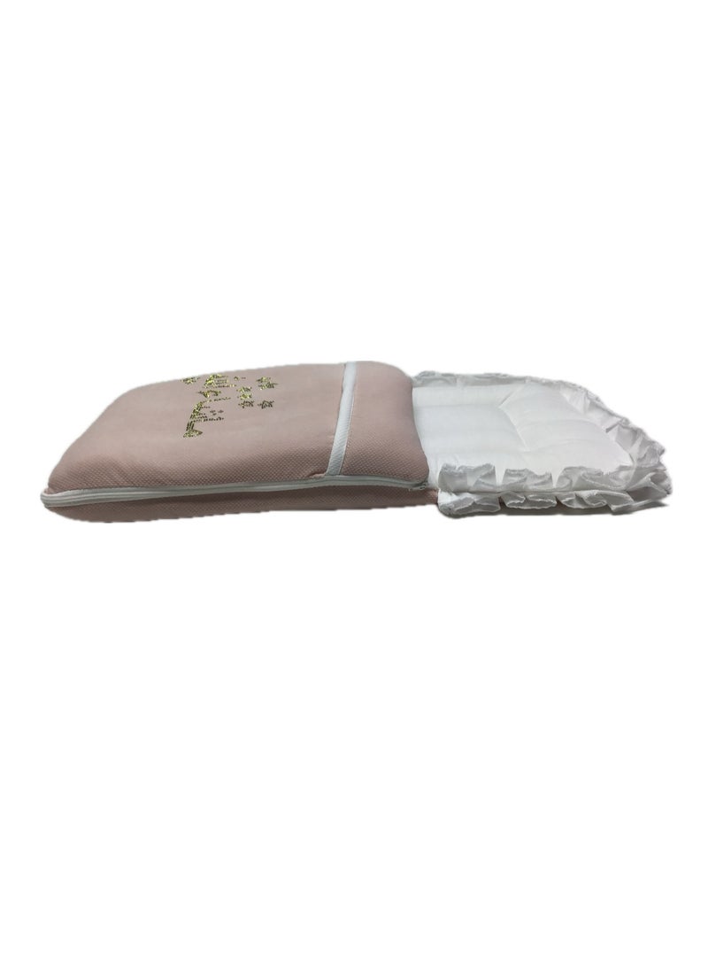 Baby Sleeping bag embedded with stones and convertible to comforter bed