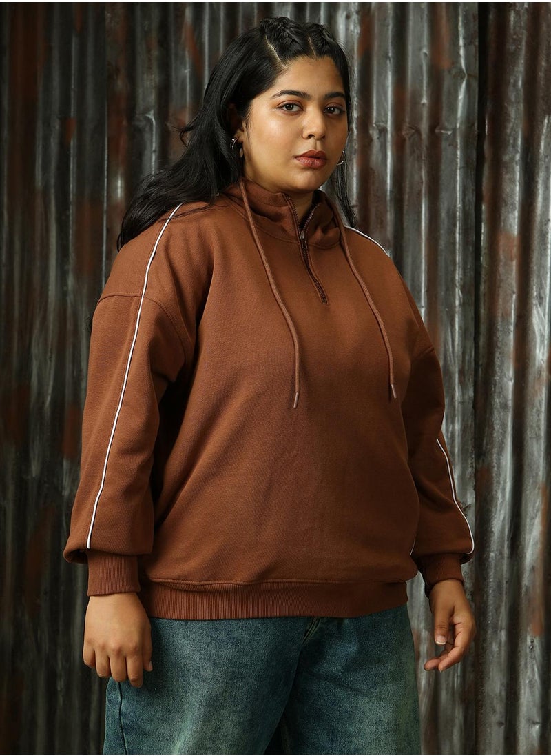 women Brown Sweatshirts