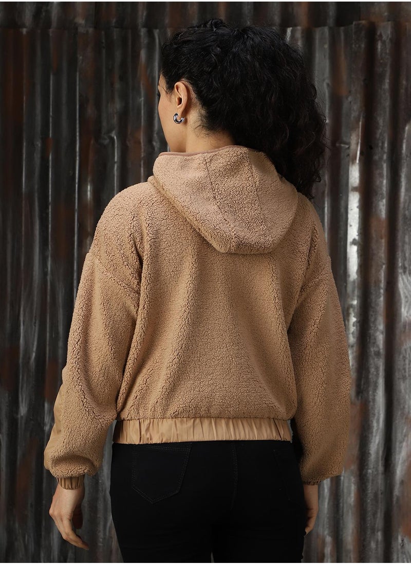 Women Beige Sweatshirts