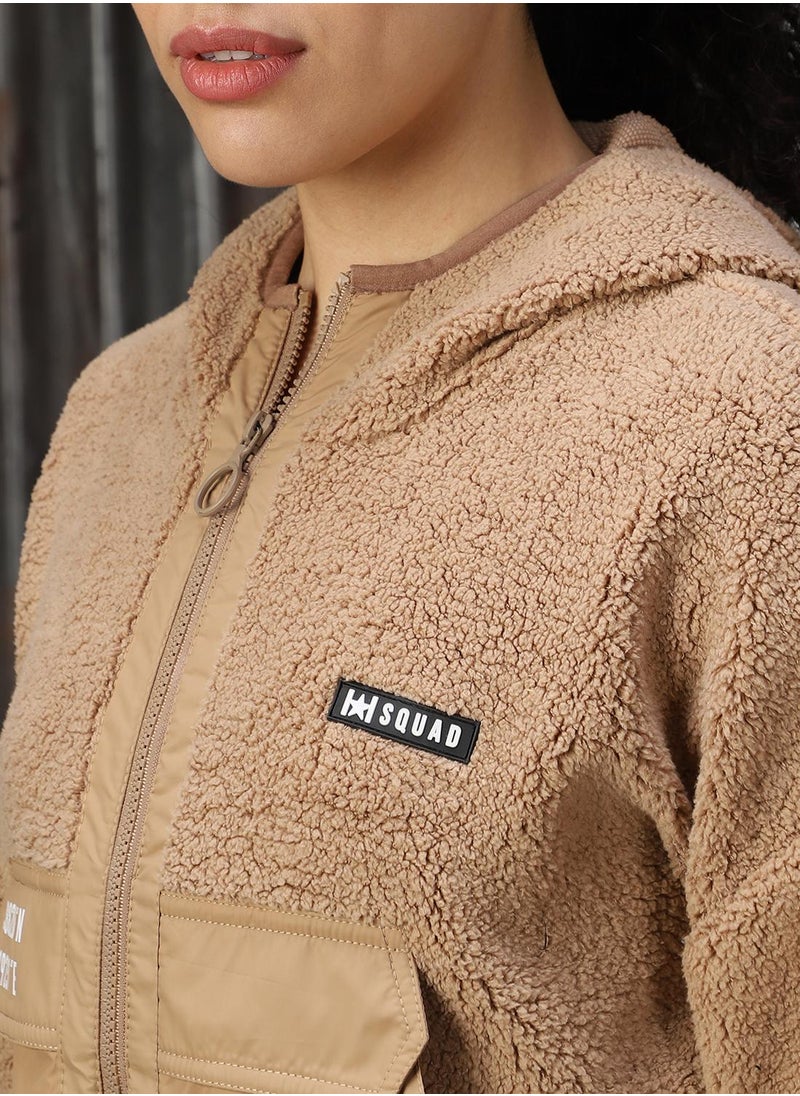 Women Beige Sweatshirts