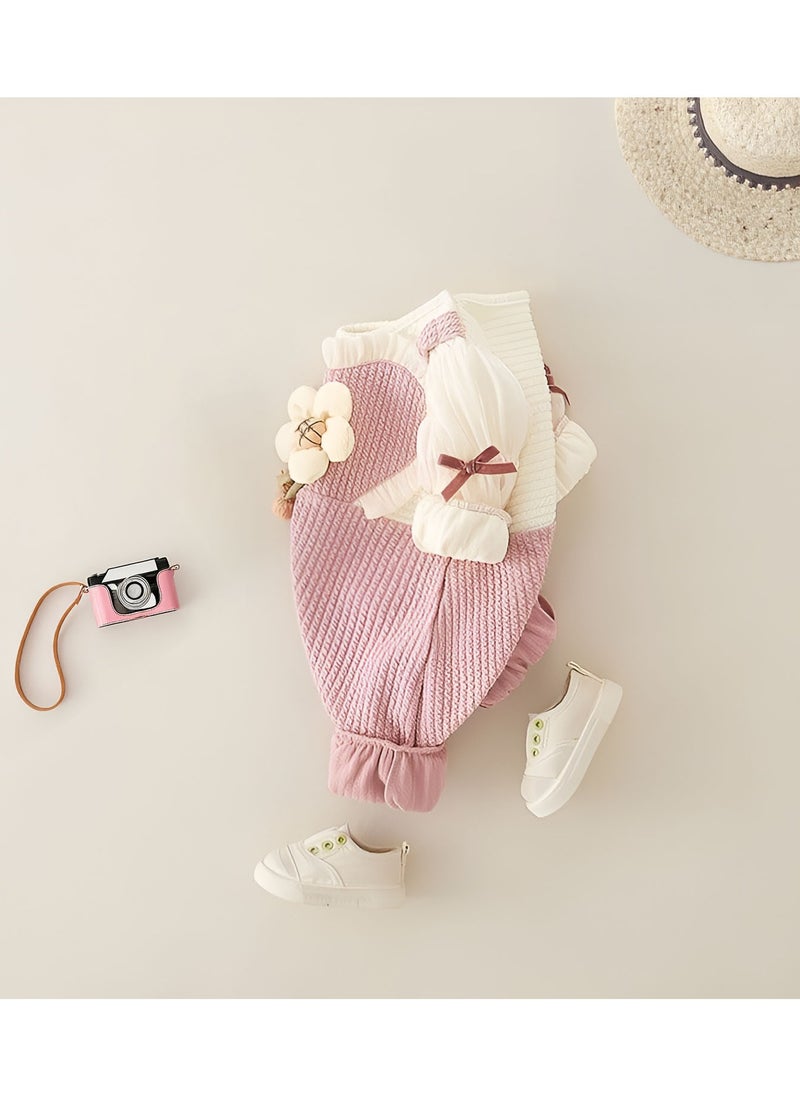 Newborn Baby Flower Themed Newborn Baby Gift Set for Girls 0 to 3 Months with Jumpsuit, Romper, Headband, Photo Frame and Storage Suitcase