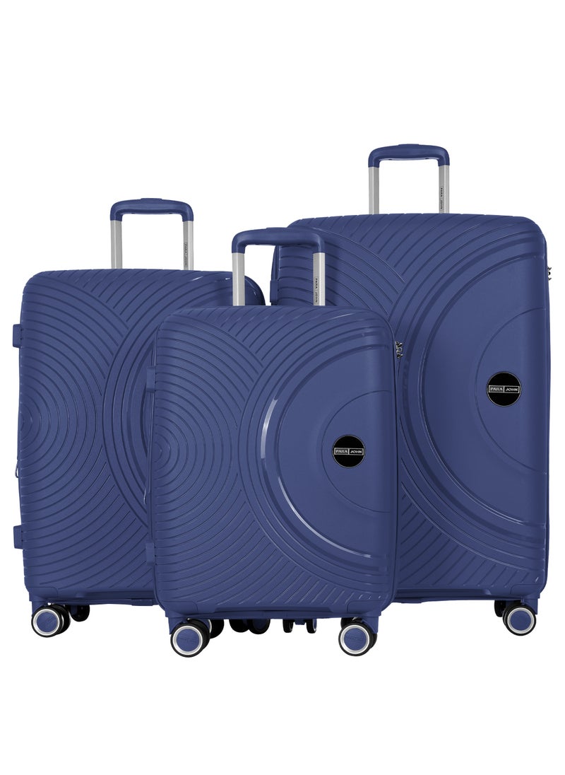 Orbit Polypropylene 3 Pcs Trolley Set- Navy