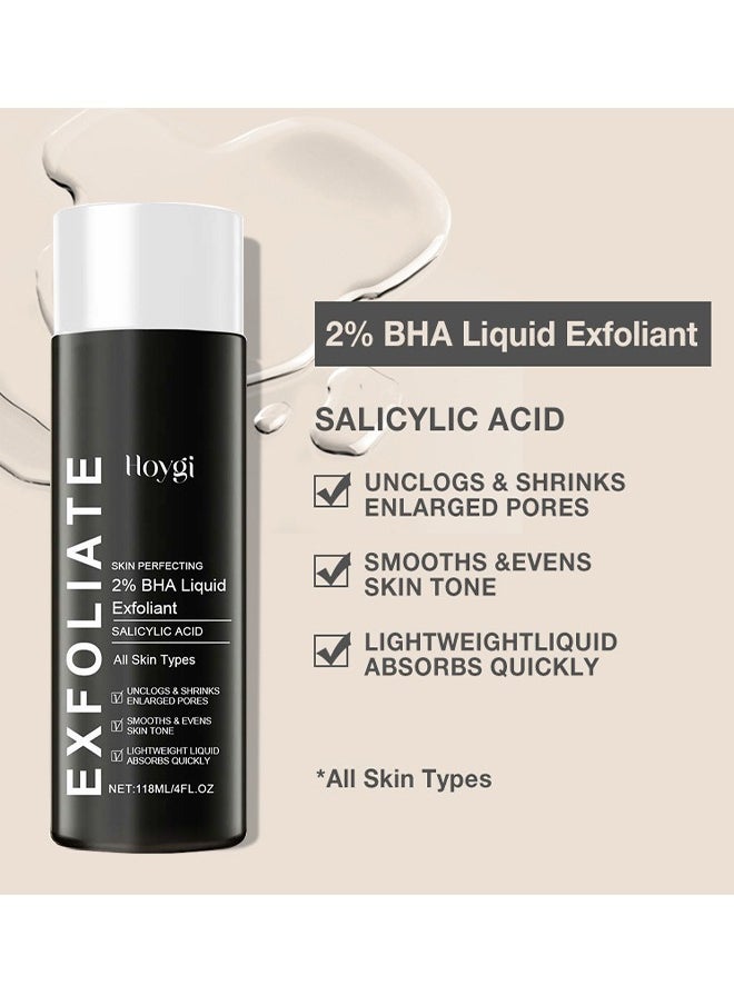 Skin Perfecting 2% BHA Liquid Salicylic Acid Exfoliant, Gentle Facial Exfoliator For Blackheads, Large Pores, Wrinkles And Fine Lines, Travel Size, 118ML