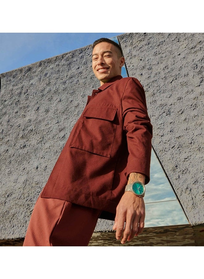 Unisex Watch Stainless Steel Quartz Aqua Shimmer