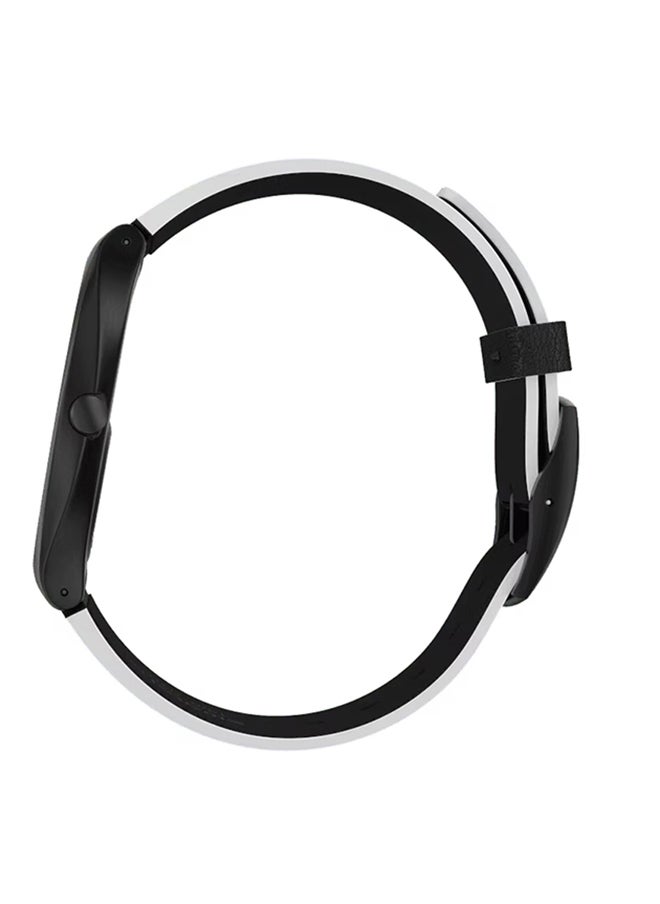 Unisex Watch Stainless Steel Leather Quartz WHITE SIDE