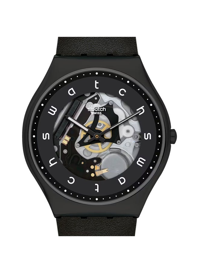 Unisex Watch Stainless Steel Leather Quartz WHITE SIDE