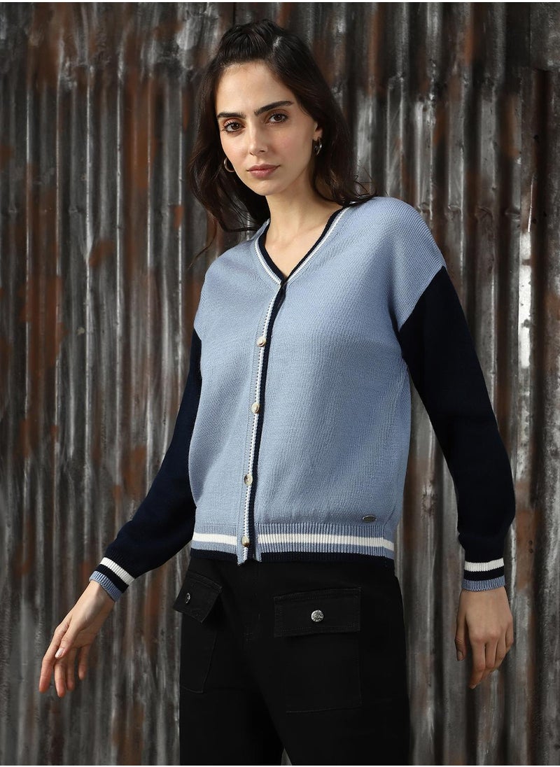 Women's Multicoloured 100% Acrylic Solid Sweater