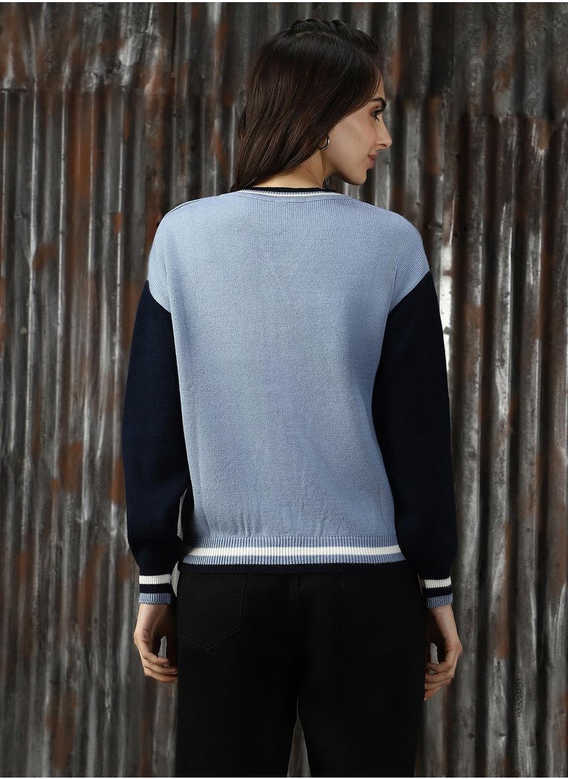 Women's Multicoloured 100% Acrylic Solid Sweater