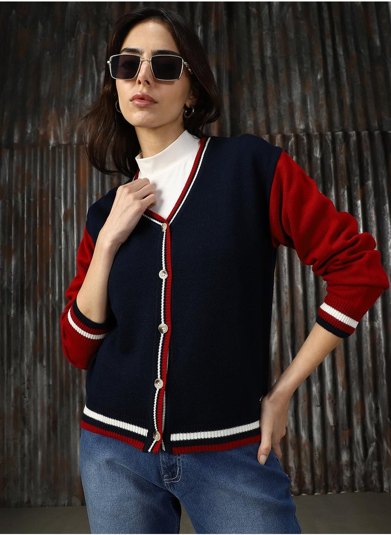 Women's Multicoloured 100% Acrylic Solid Sweater