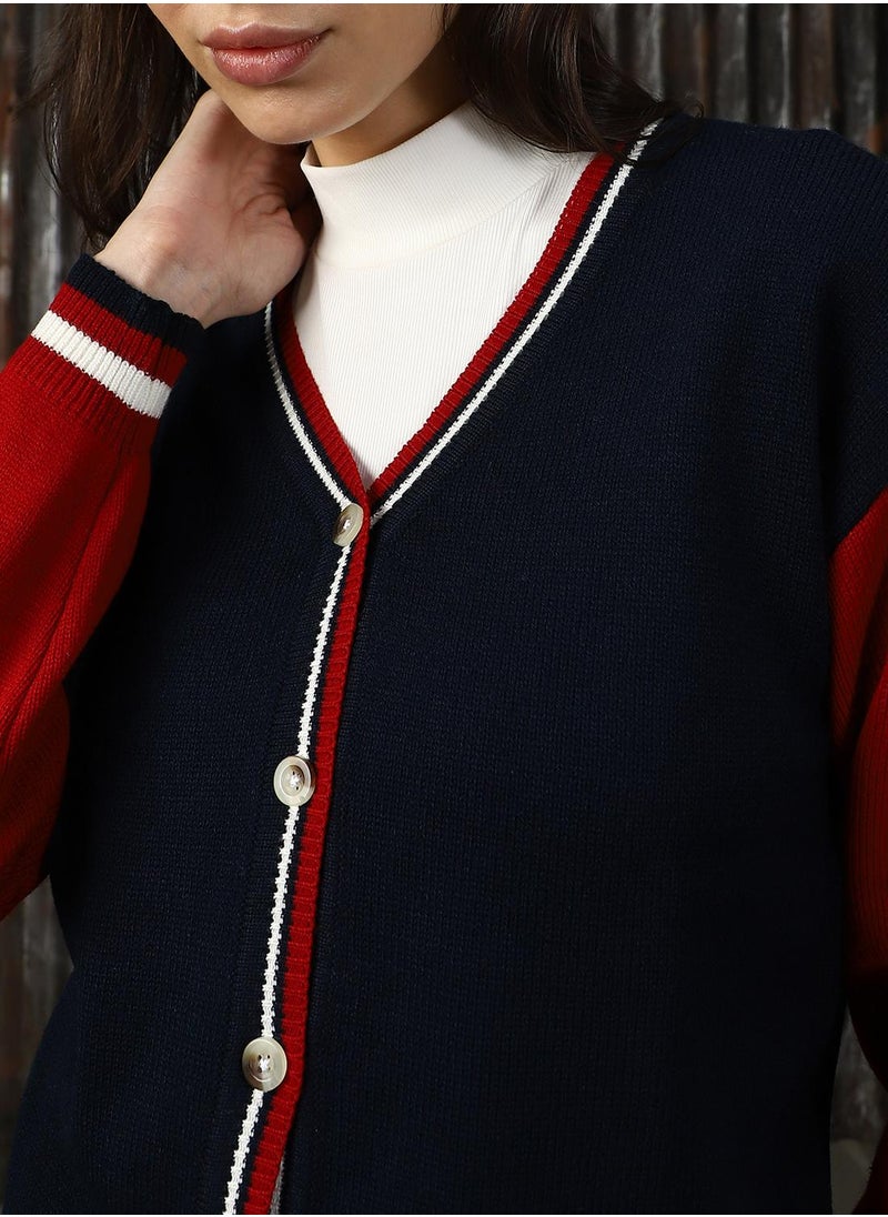 Women's Multicoloured 100% Acrylic Solid Sweater