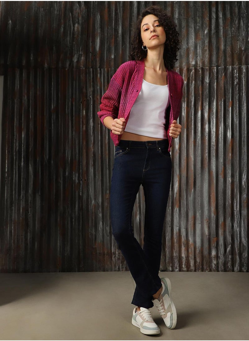 Women's Multicoloured 100% Acrylic Solid Regular Fit Sweater