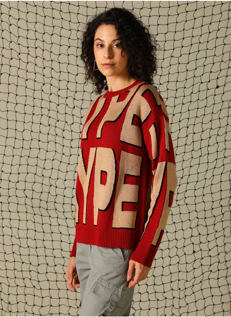 Women's Multicoloured 100% Acrylic Solid Regular Fit Sweater