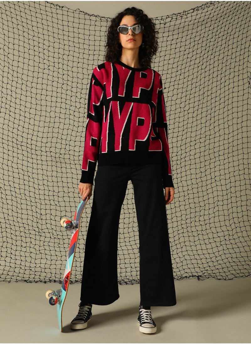 Women's Multicoloured 100% Acrylic Solid Regular Fit Sweater