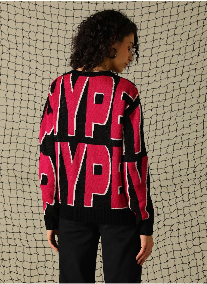 Women's Multicoloured 100% Acrylic Solid Regular Fit Sweater