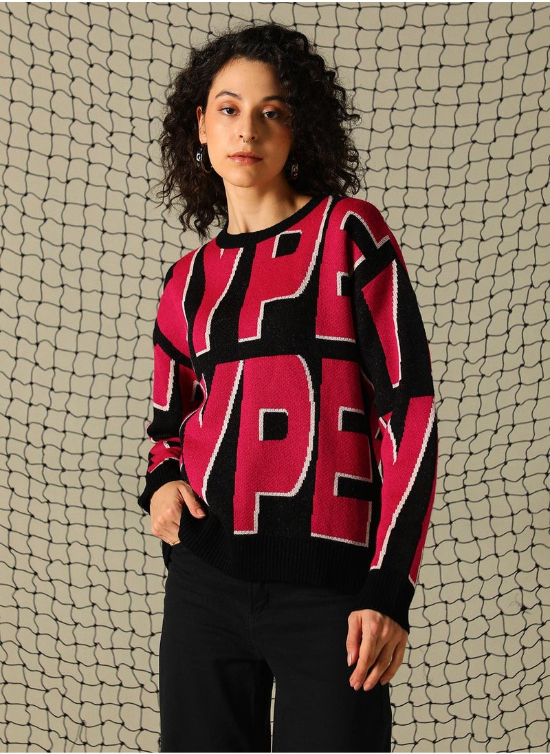 Women's Multicoloured 100% Acrylic Solid Regular Fit Sweater