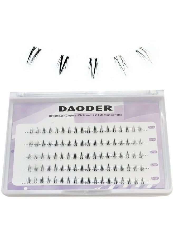 Lash Clusters Diy Eyelash Extensions - Daoder 90Pcs Wispy Natural Look Clear Band Lashes For Bottom Eyelashes 6Mm