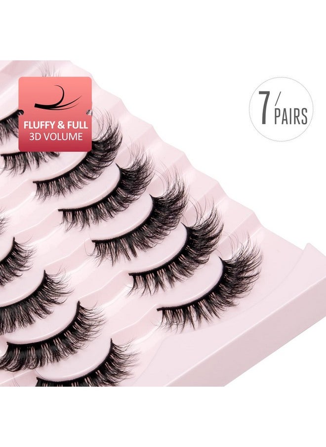 Lashes Mink False Eyelashes Natural Wispy Lashes Soft Faux Mink Lashes Fluffy False Lashes 16Mm A04