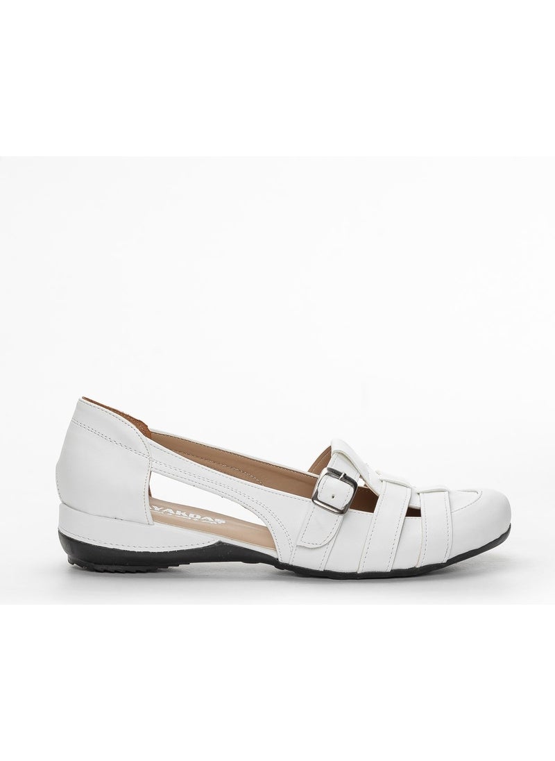 Slices Shoes Buckle White Women's Casual Shoes