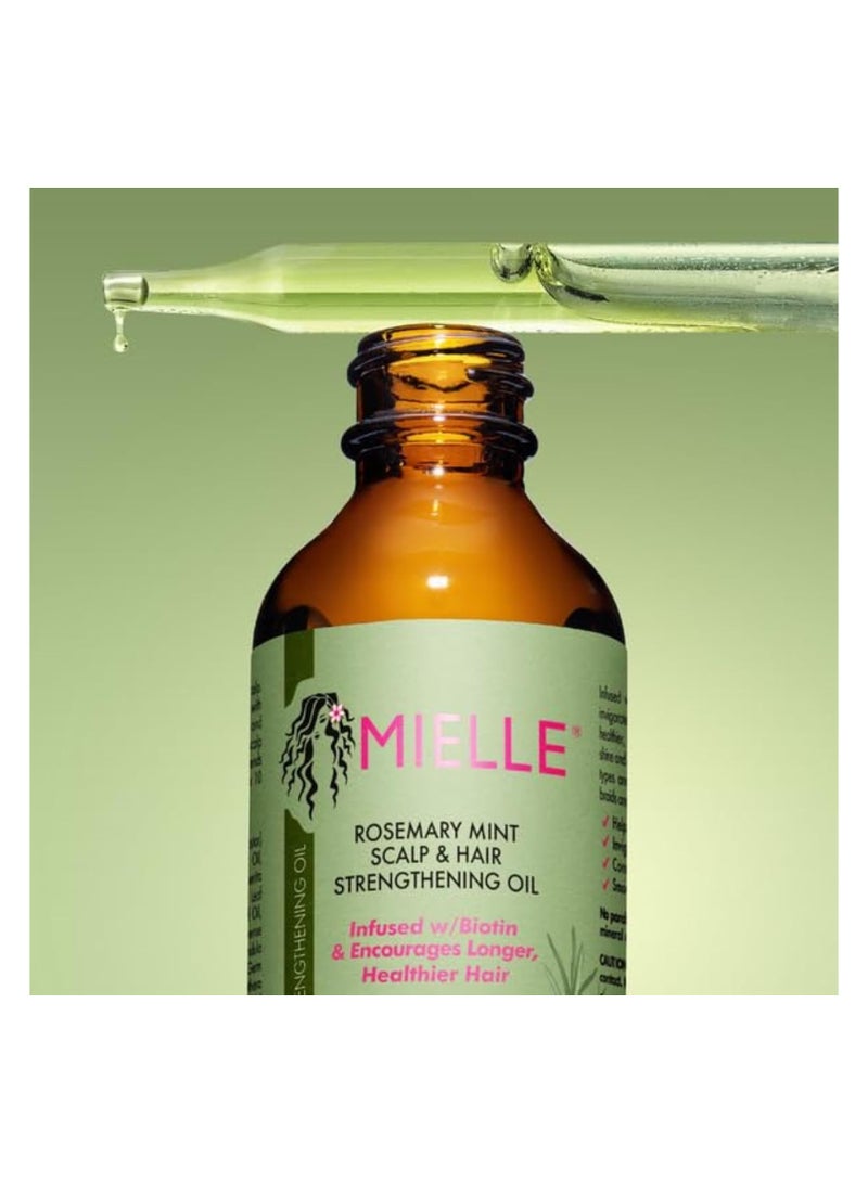 Pack Of 2, Rosemary Mint Scalp And Hair Strengthening Oil - 59ml