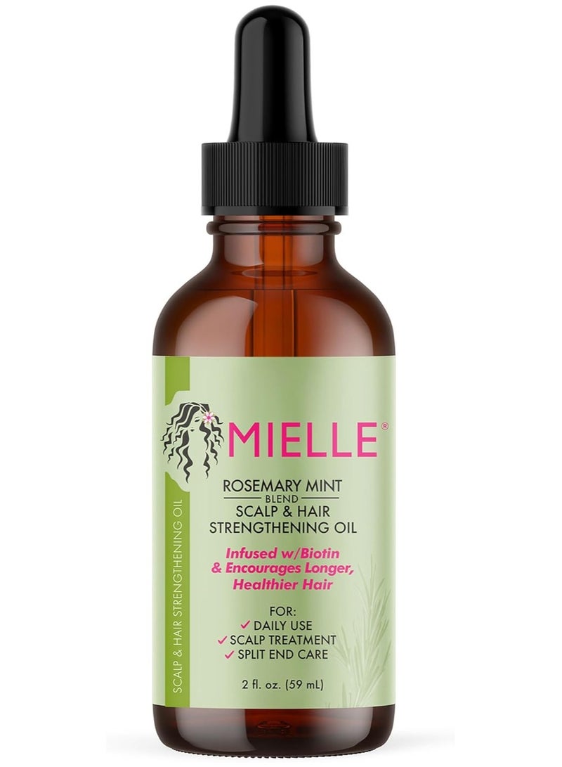 Pack Of 2, Rosemary Mint Scalp And Hair Strengthening Oil - 59ml